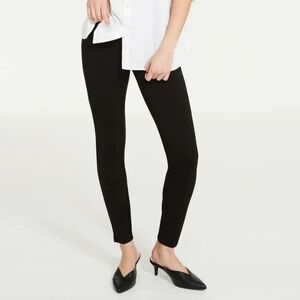 Joe Fresh Black High Waisted Rise Skinny Dress Pants Stretchy Ponte Knit small